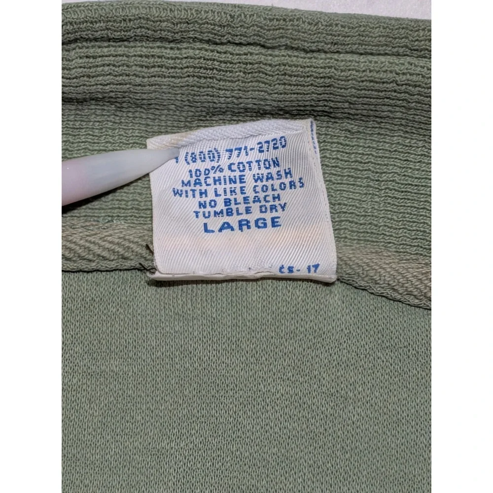 VTG Crazy Shirts Kauai Embroidered Mock Neck‎ Pullover Sweatshirt Size L Sage